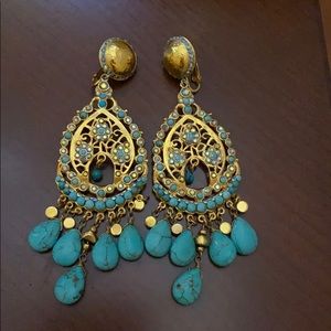 Jose & Maria Barrera gold clip earrings